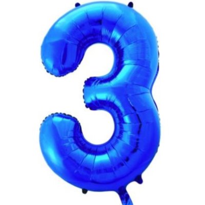 Цифра 3 (синяя)