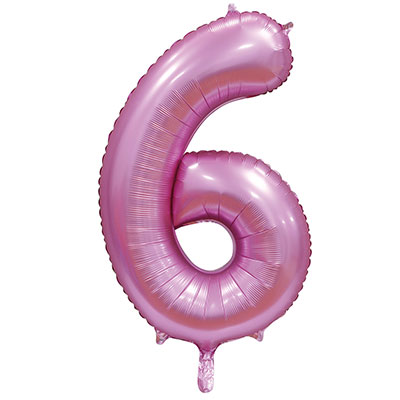 Цифра 6 (Розовая Сатин)