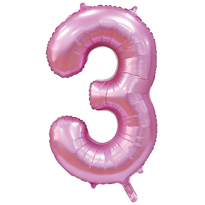 Цифра 3 (Розовая Сатин)