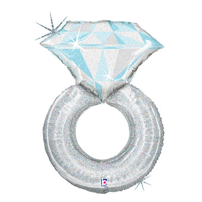 Кольцо с бриллиантом голография