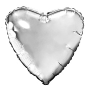 Сердце серебряное 45см