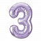 Цифра 3 Lavender (Сиреневая)