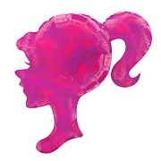 Профиль девушки розовый (28"/ 71 см)