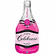 Бутылка шампанского розовая