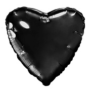 Сердце черное 45см