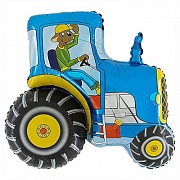 Трактор синий